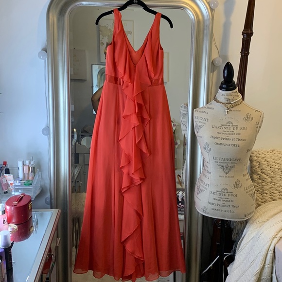 Dresses Davids Bridal Orange Gown Poshmark
